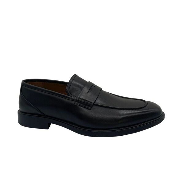 Vance Co. Mens Black Penny Loafer Keith Shoes 12 Comfort Foam Square Toe Work - Picture 1 of 11